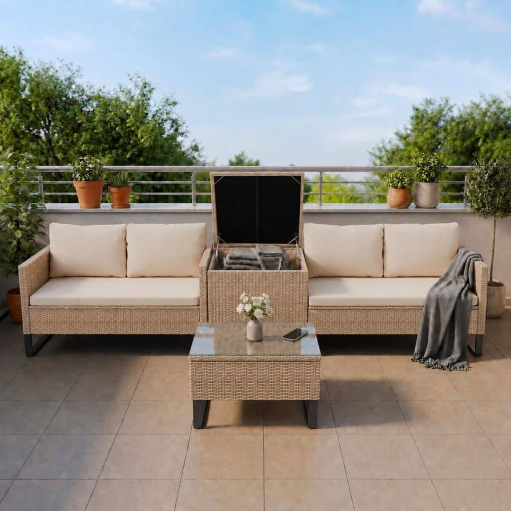 Test : salon de jardin Juskys Santorini en polyrotin