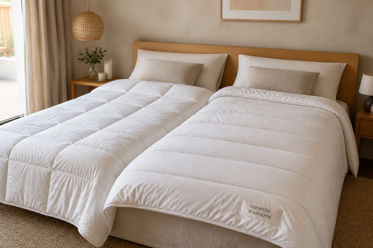Couette 4 saisons : d&eacute;finition et principe des deux couettes