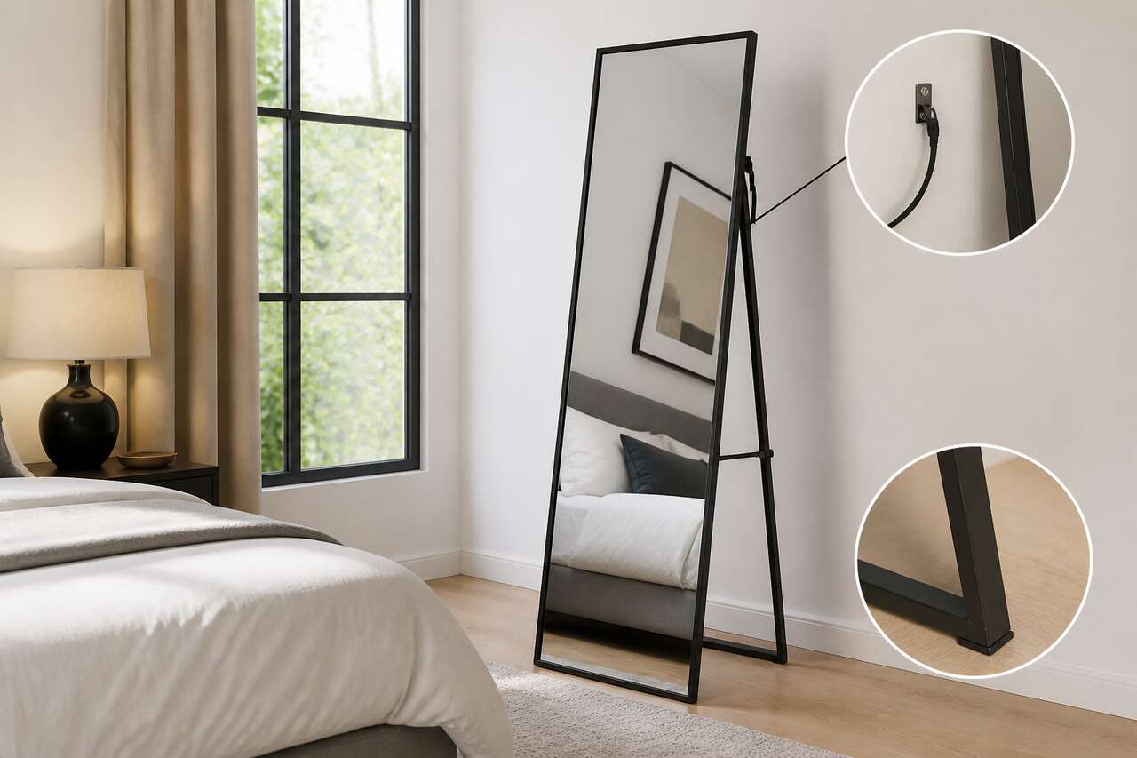 Installation et r&eacute;glages: stabilit&eacute;, anti-basculement et bon angle de vue