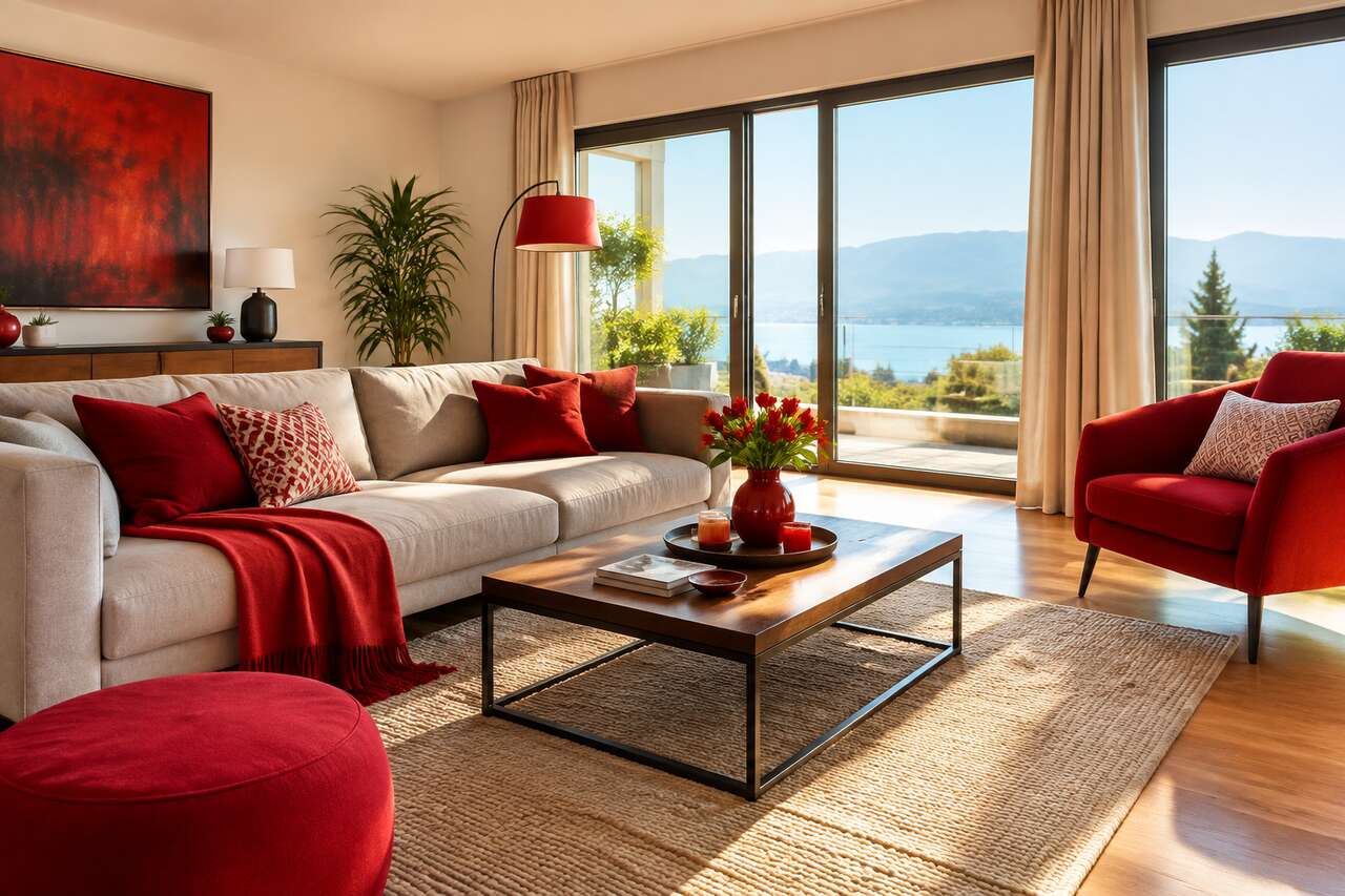 Déco rouge : effet vibrant et ensoleillé assuré