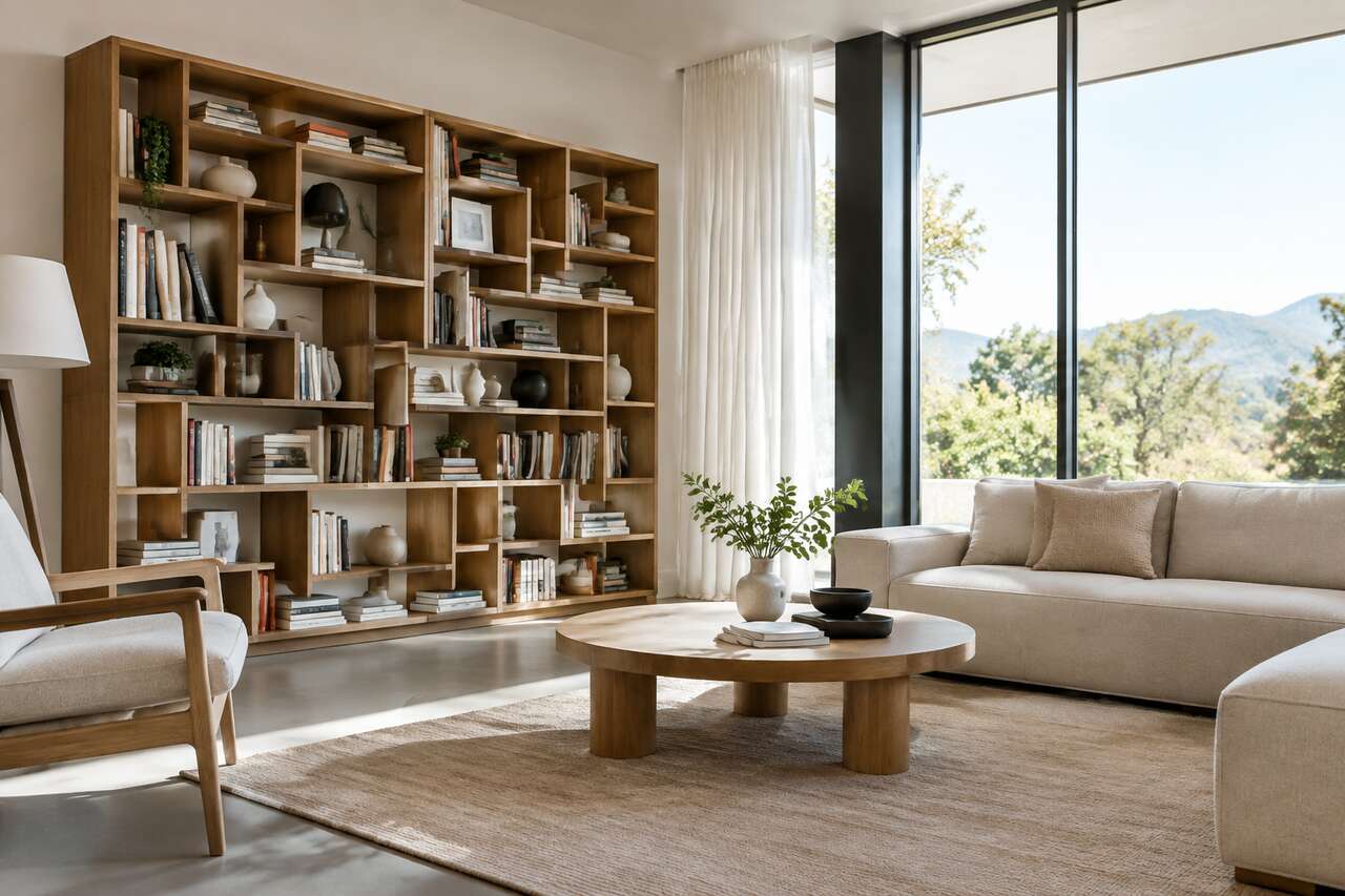 Adoptez la bibliothèque déstructurée pour un intérieur moderne