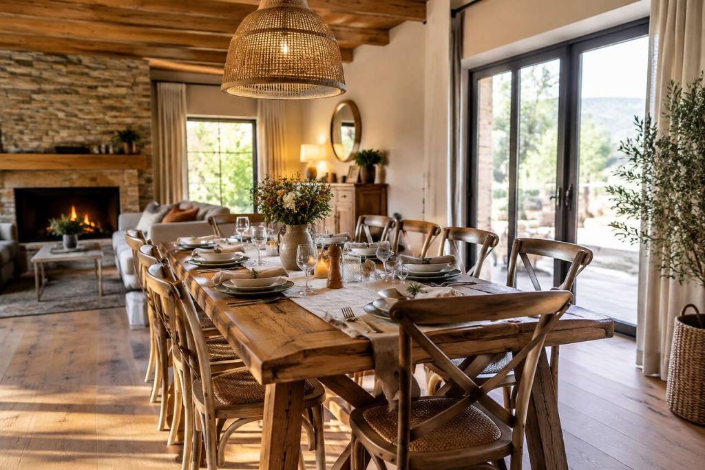 Grande table à manger : créer un intérieur convivial