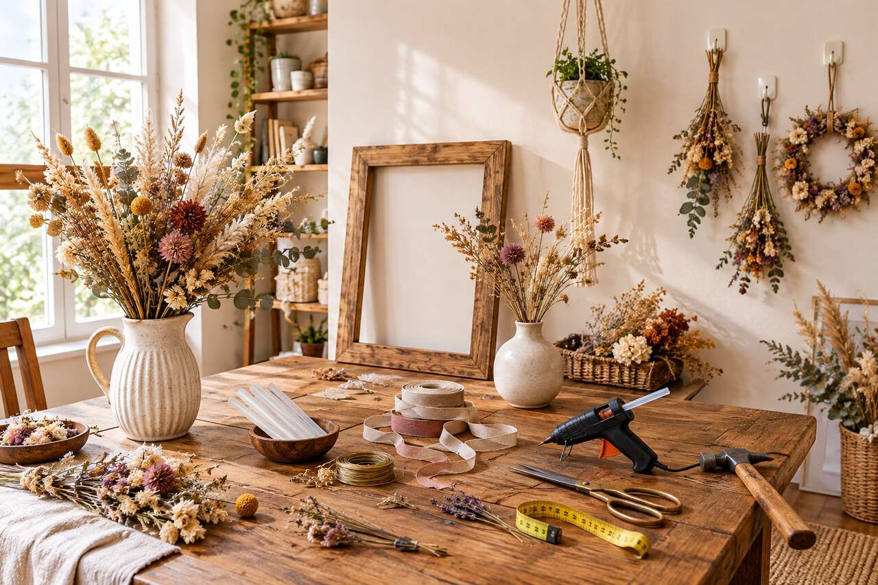Intégrez des fleurs séchées à votre décoration