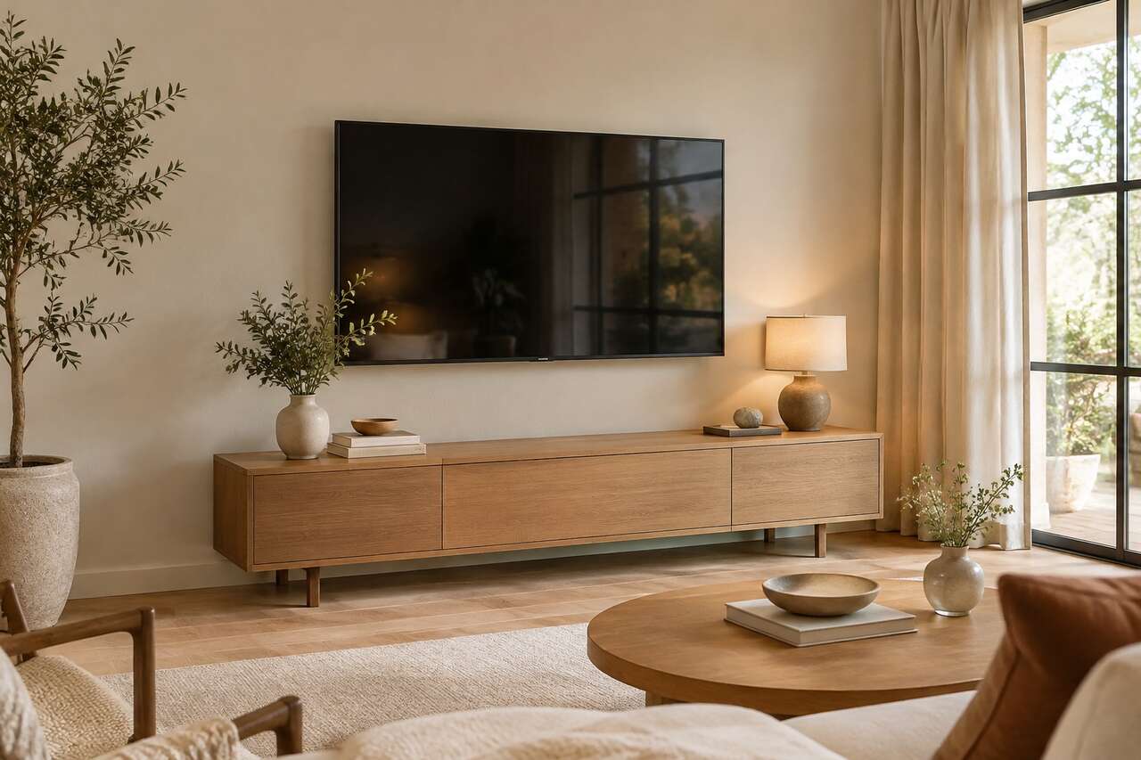 Proportions et placement: la base d&rsquo;un coin tv harmonieux